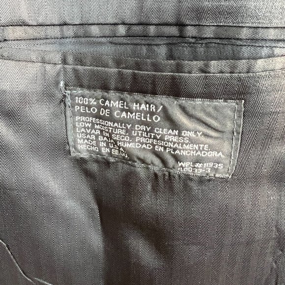 Stafford Blazer Jacket Sport Coat 42R Men Black 100% Camel Hair 2-Button Classic - Picture 9 of 13